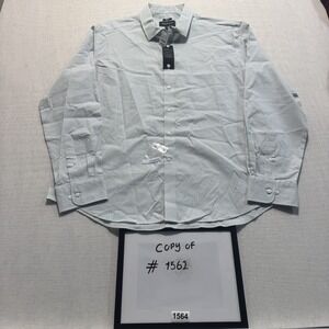 Awearness Kenneth Cole Dress‎ Shirt Mens 16.5 32/33 Blue White Striped NEW